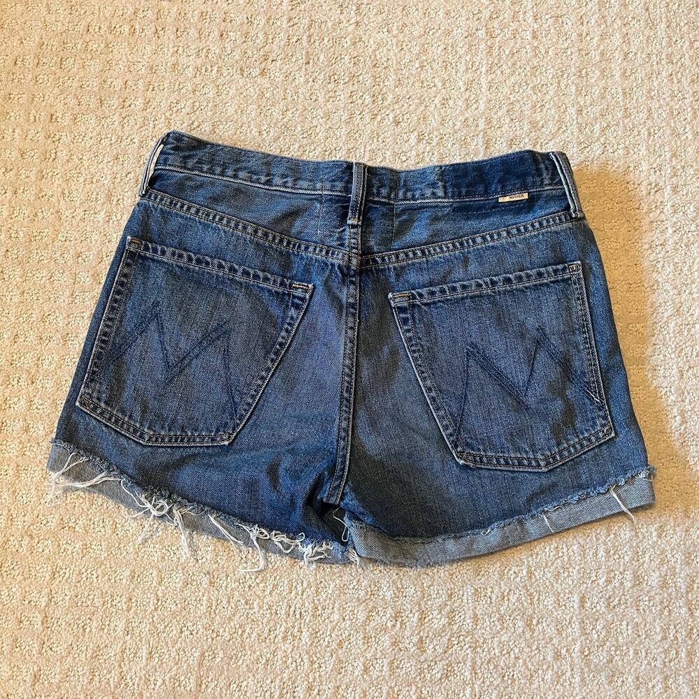 MOTHER Superior The Fly Cut Proper Cuffed Denim Shorts Size 26